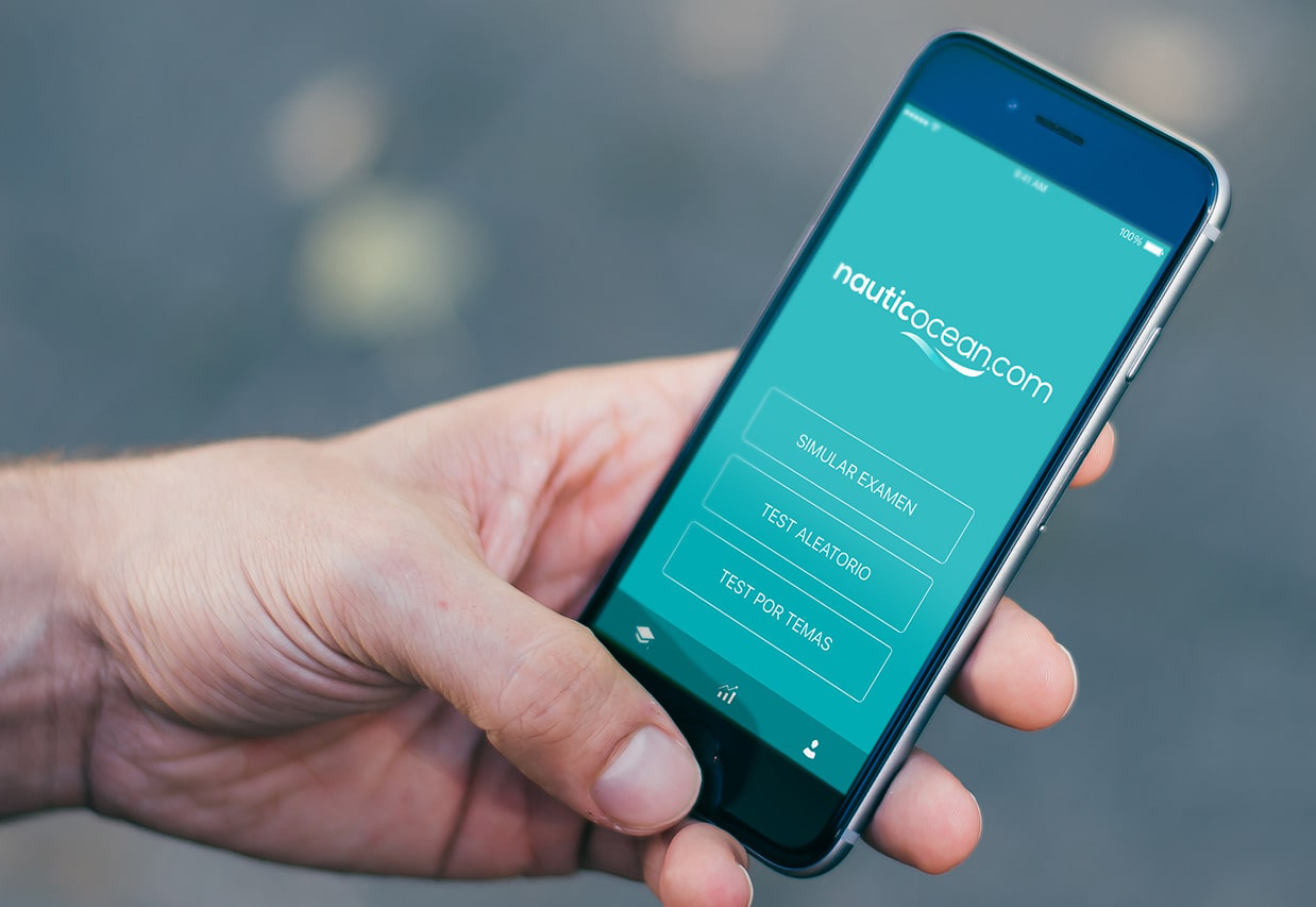 Aplicación Test Patrón de Nautic Ocean en un teléfono móvil